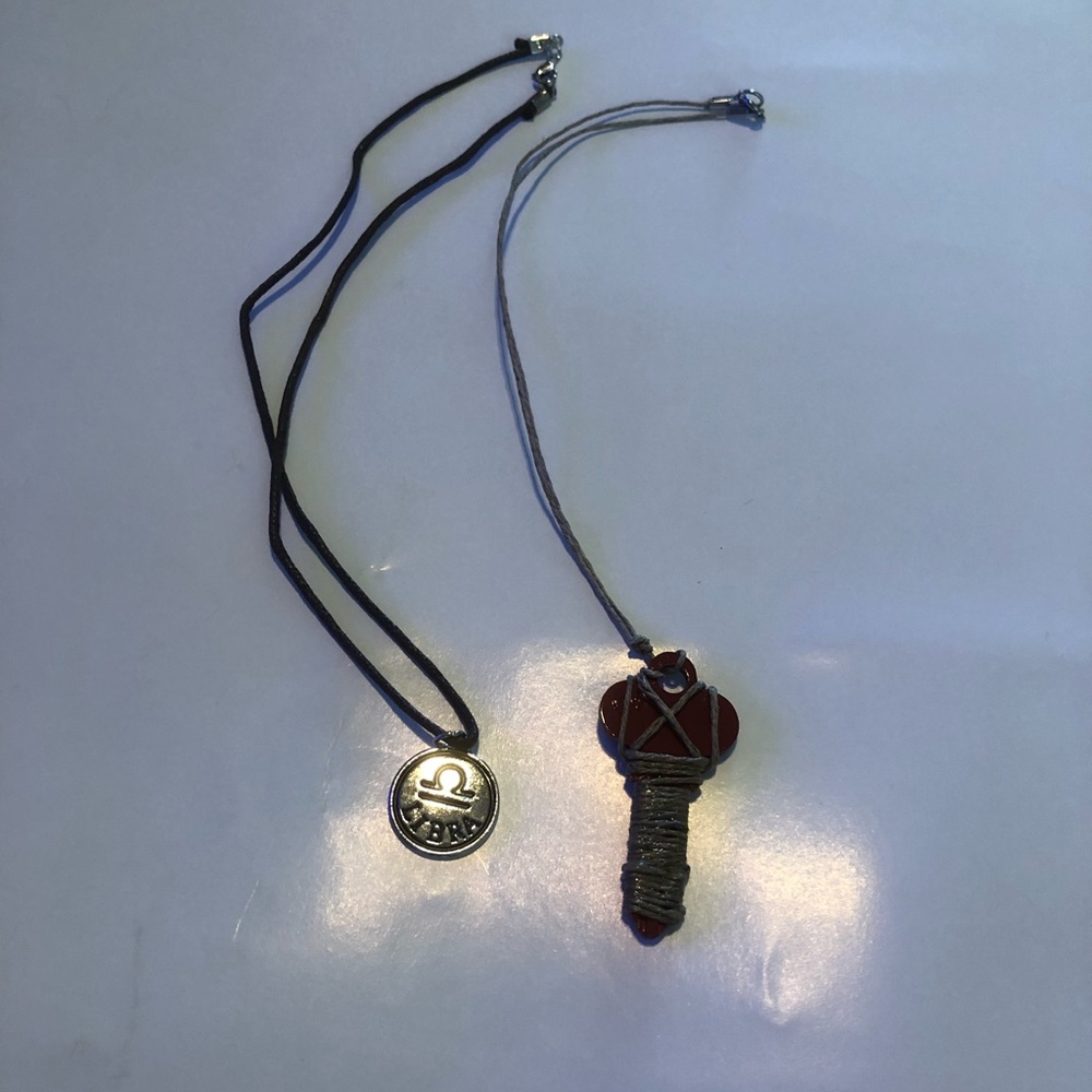 Libra necklace and keys necklace